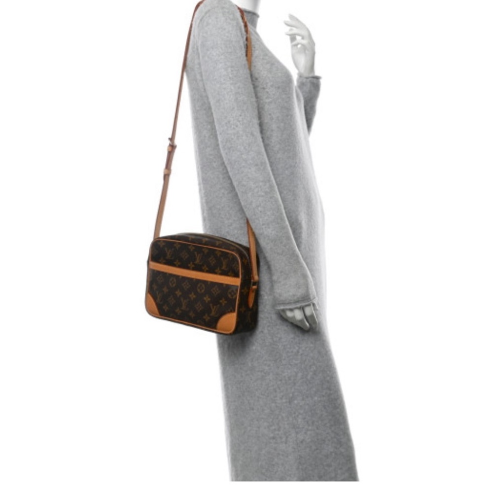 🧳AUTHENTIC ✅ Louis Vuitton Monogram Trocadero 27 M51274 Shoulder Bag Women - Picture 5 of 17
